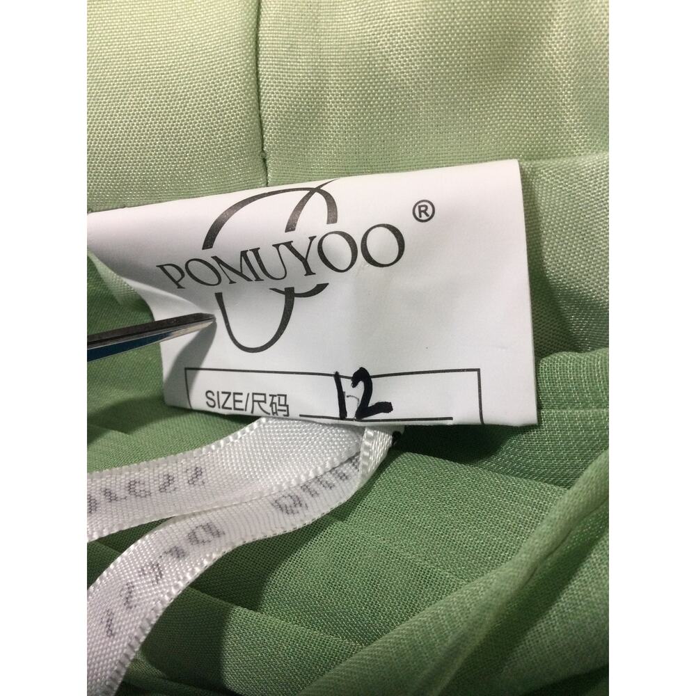One-Shoulder Olive Green Maxi Dress - Picture 5 of 9
